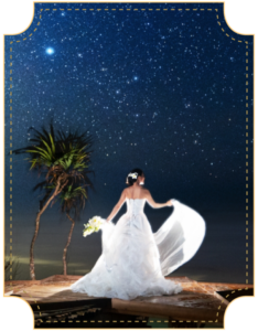 Starry sky photo wedding