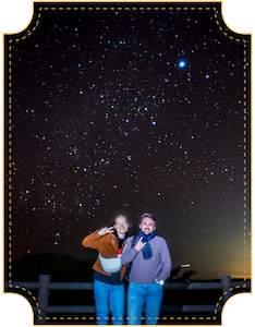 Starry sky memorial photo