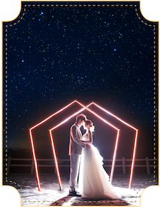 Starry sky photo wedding